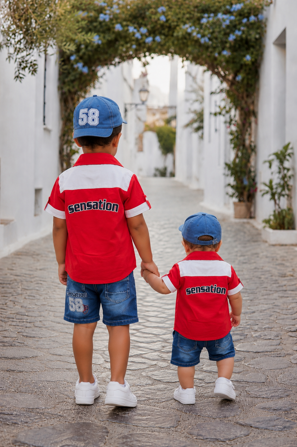 4-Delige Jongens set – Rood Blauw