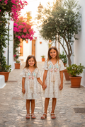 Meisjesjurk Ibiza Geel