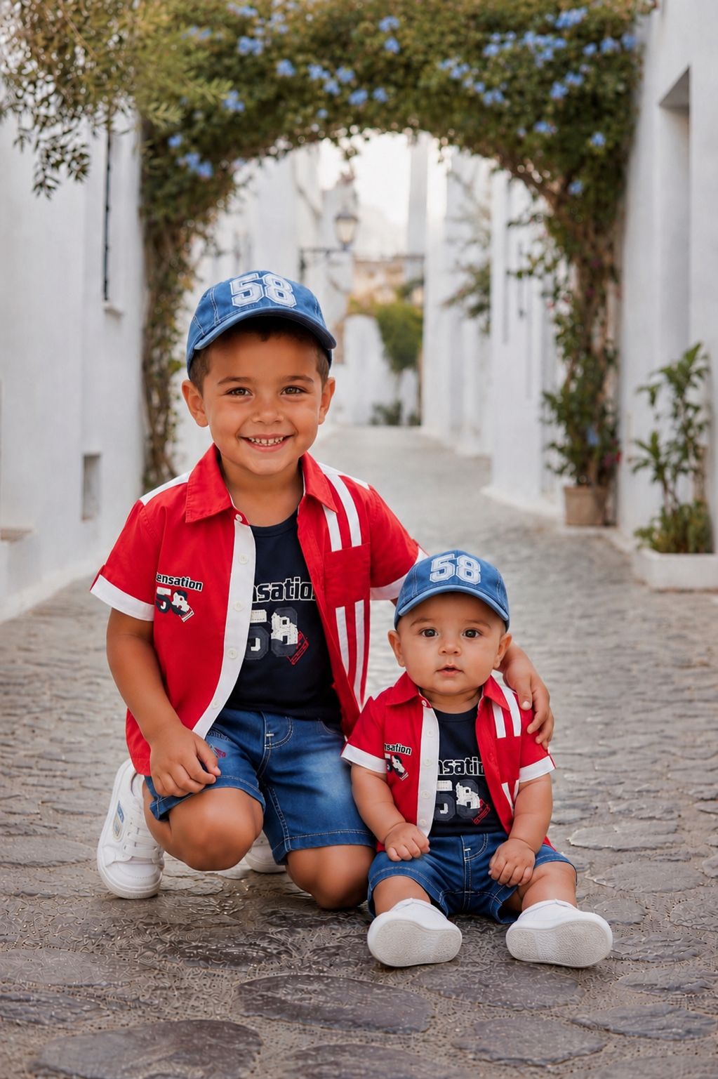 4-Delige Jongens set – Rood Blauw