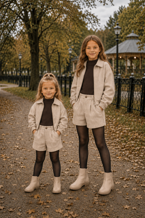 3-Delig Set Meisjes | Jasje, Short & Coltrui