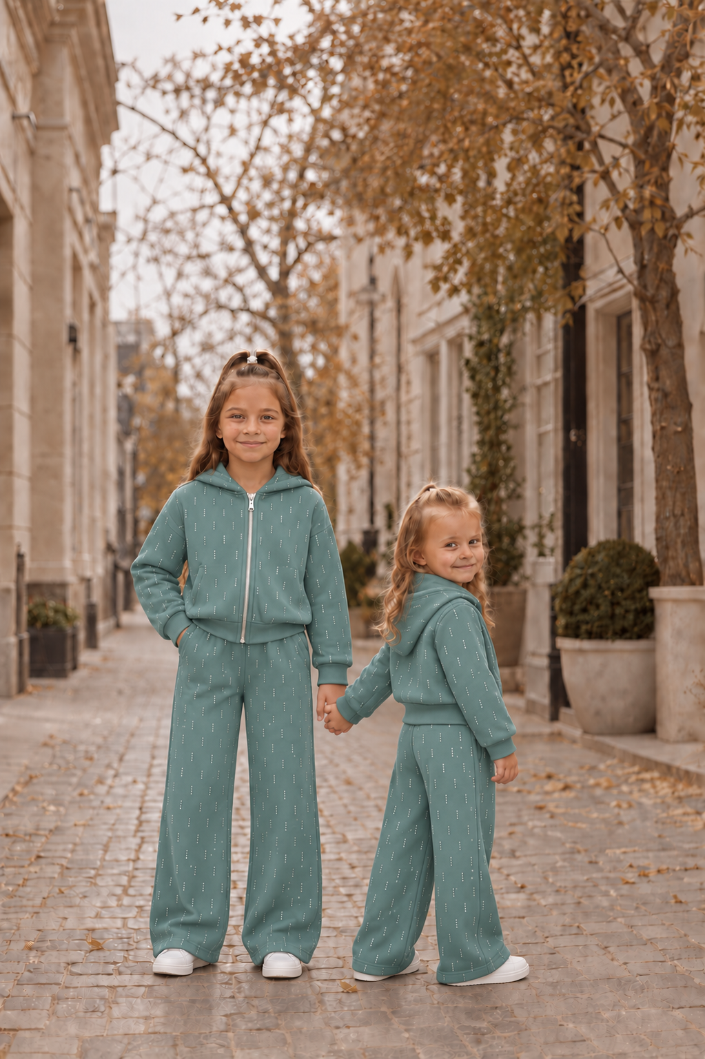 Glitter Trainingspak Meisjes Vest + Broek
