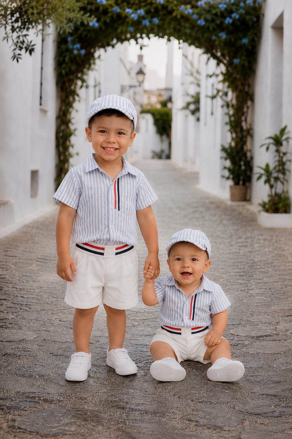 Zomerse Jongensoutfit Set – Overhemd, Short & Pet