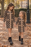 Minymates Harlequin Jurk in Zwart/Wit